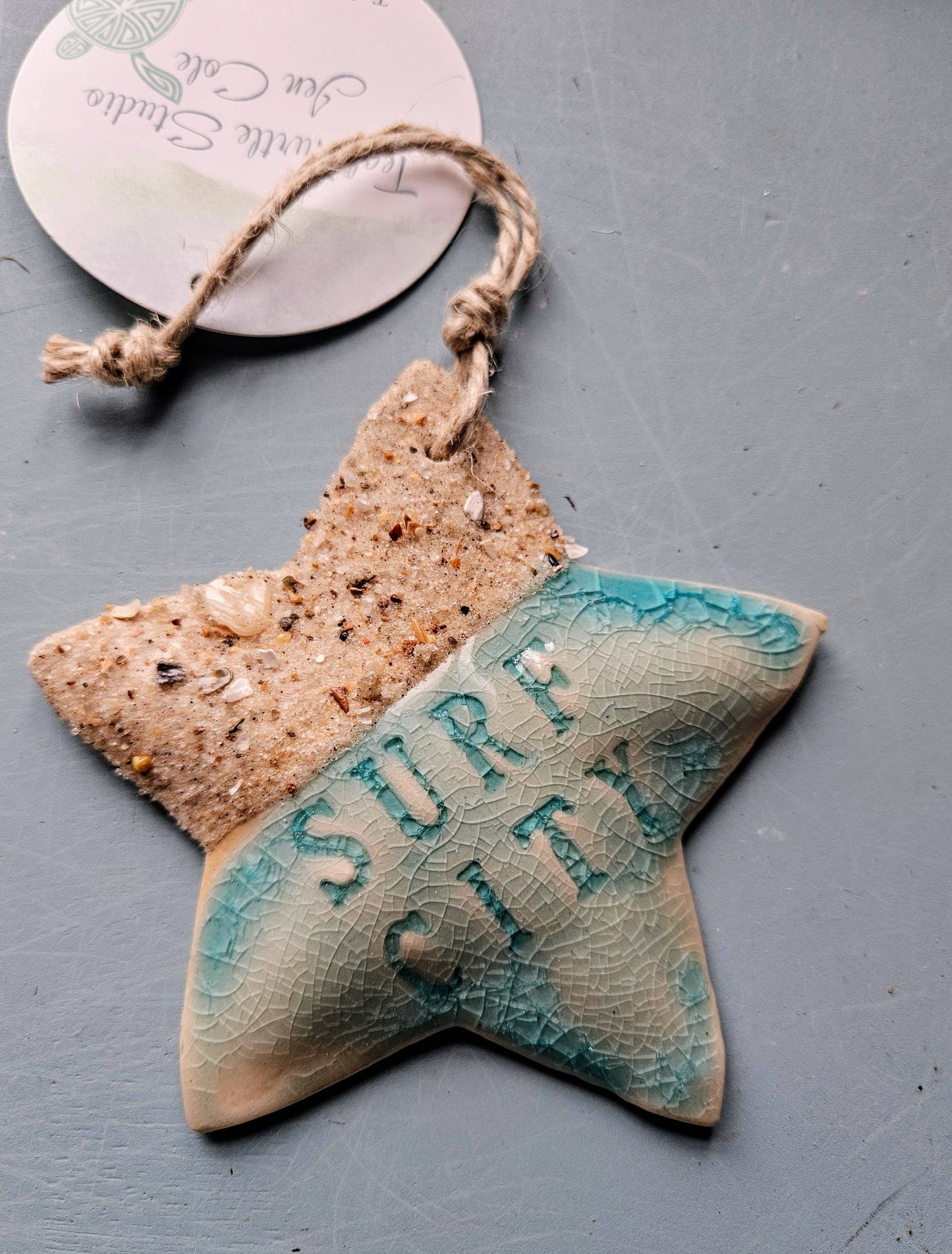 Sandy Starfish Ceramic Ornament