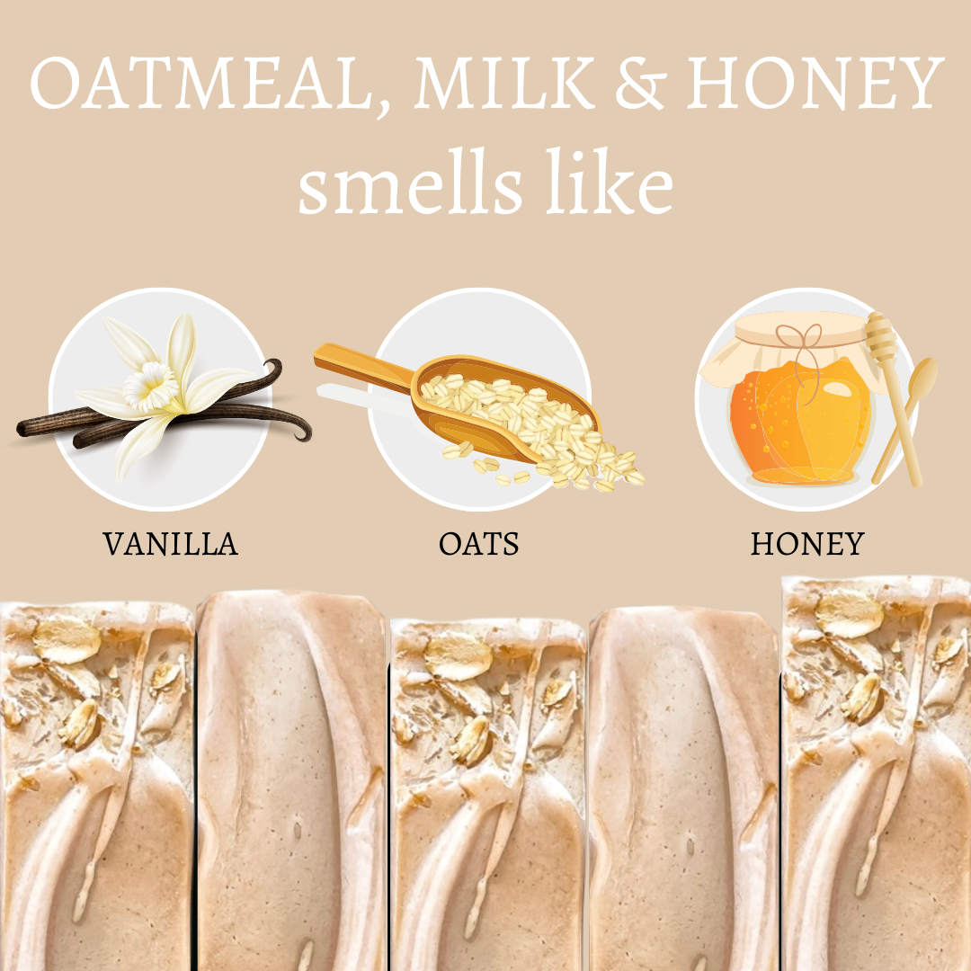 Oatmeal, (Goat's) Milk & Honey Handmade Bar Soap - 4oz