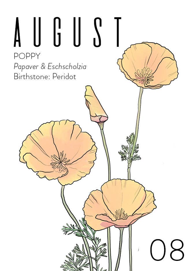 Wildflora: Floral Birth Month Birthday Card