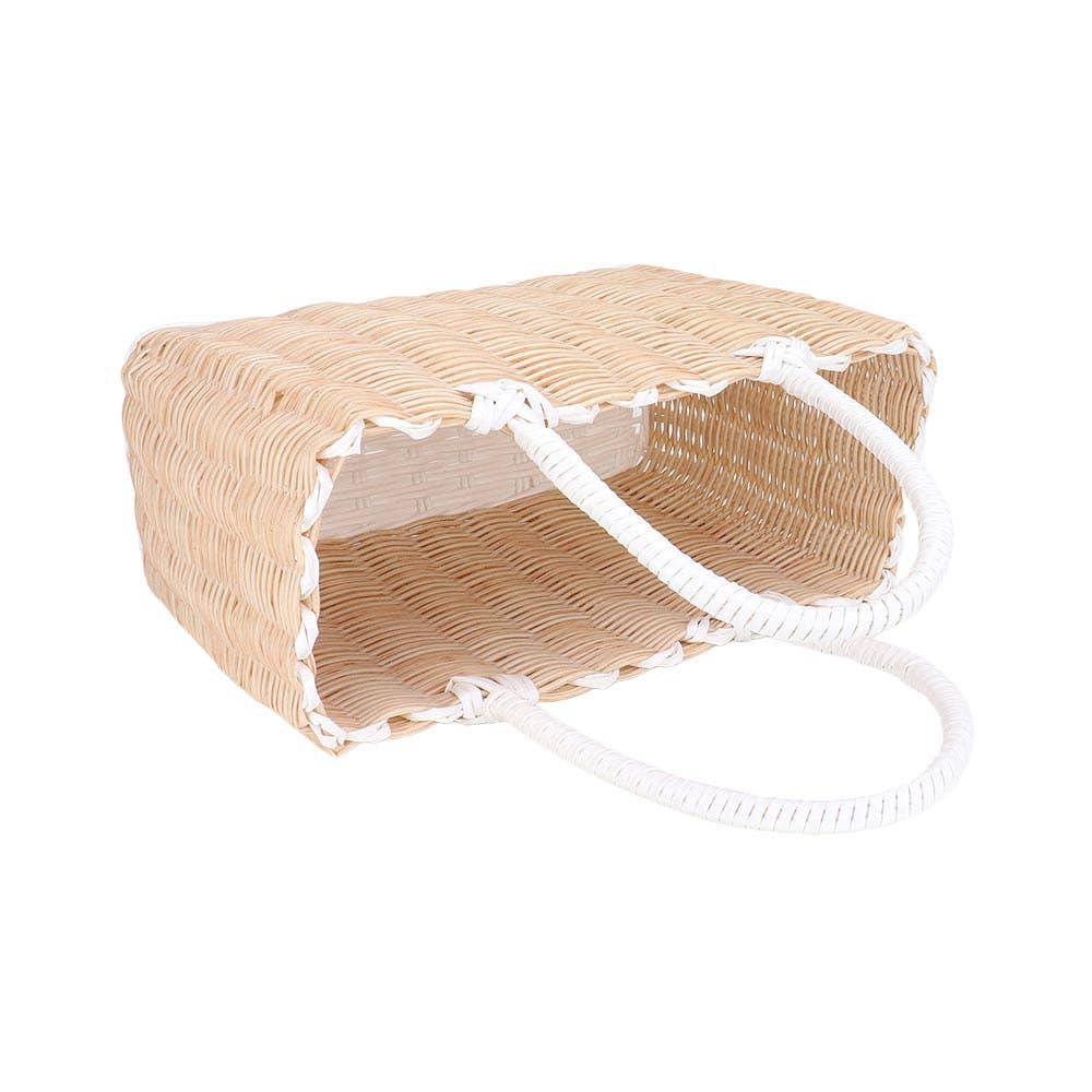 Basket Weave Tote Bag / Shoulder Bag