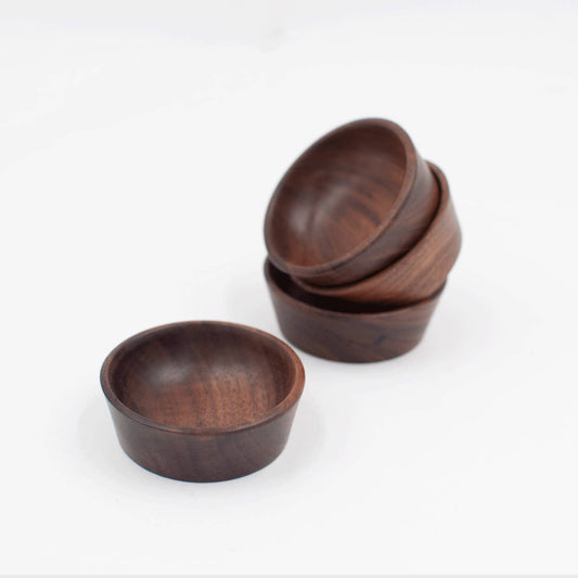 2" Walnut Wood Small Condiment Cup - Cookware & Serveware