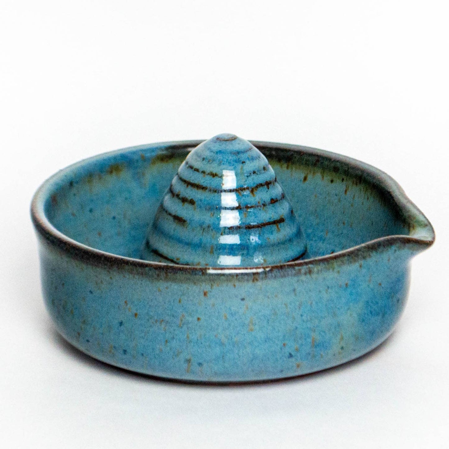 Ceramic Juicer - Handmade Stoneware Clay - Dark Blue