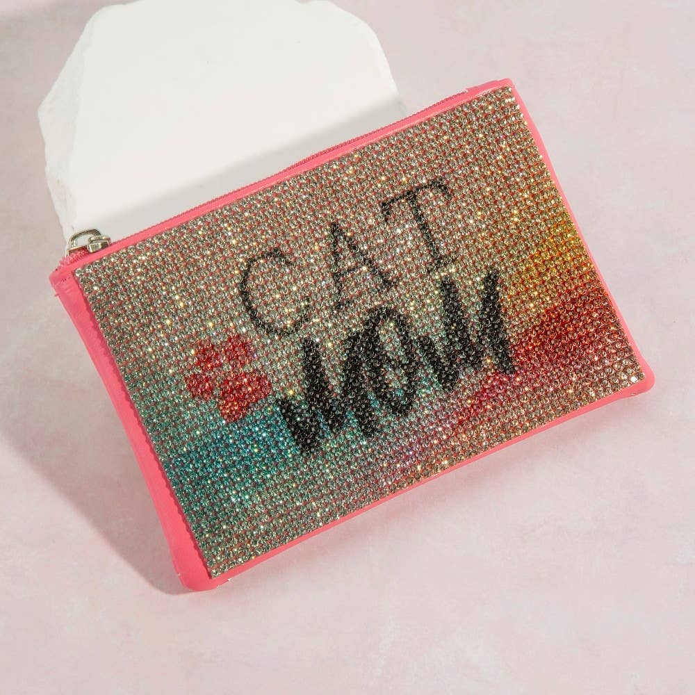 Cat Mom Pave Coin Purse