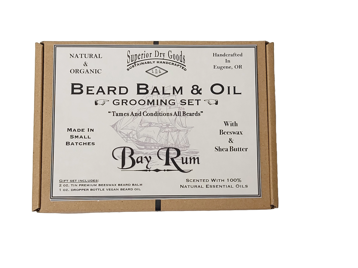 Bay Rum Beard Balm & Oil Gift Set | Handcrafted | Natural