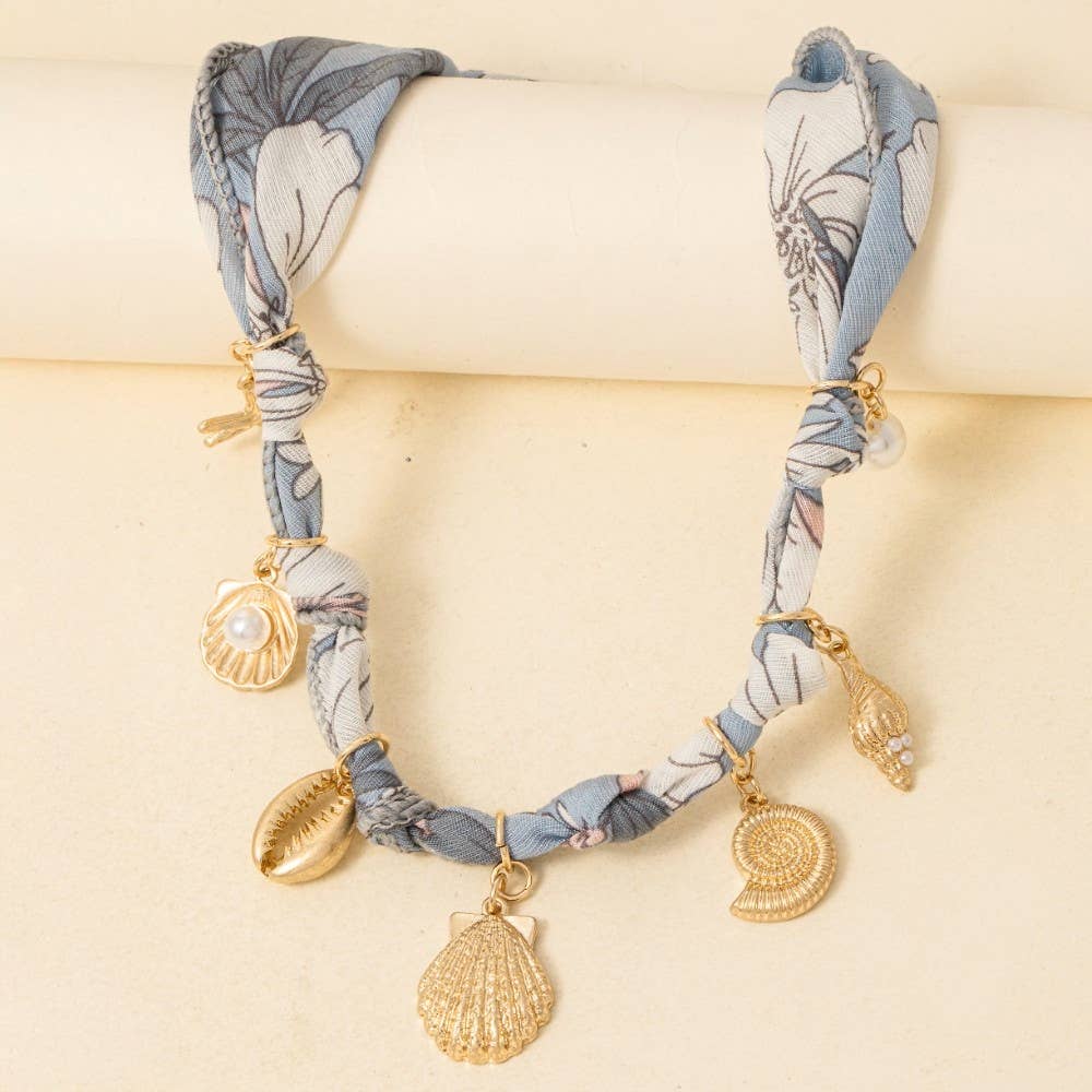 Sea Life Charms Bandana Necklace