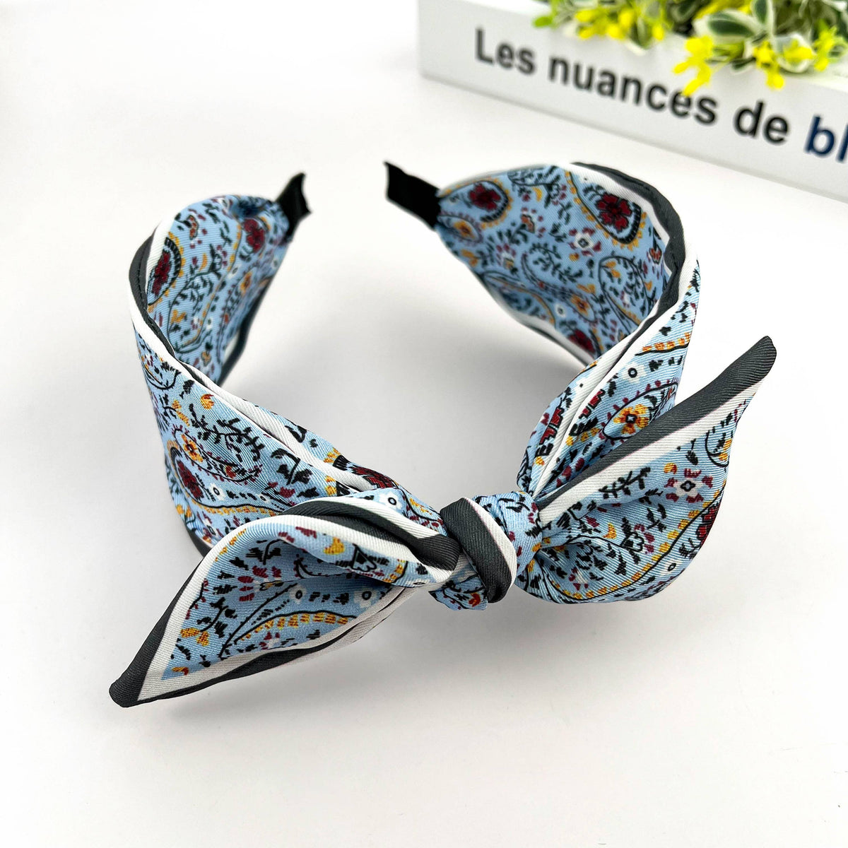 Colorful Geometric Floral Wide Headband