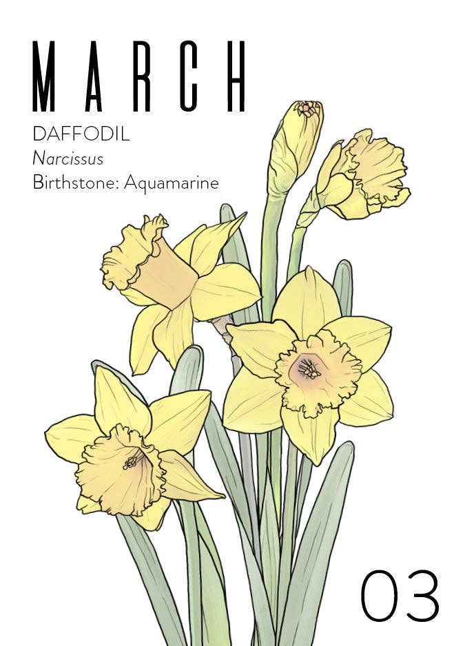 Wildflora: Floral Birth Month Birthday Card
