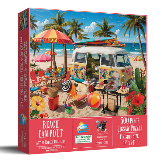 Beach Campout 500 Piece Puzzle