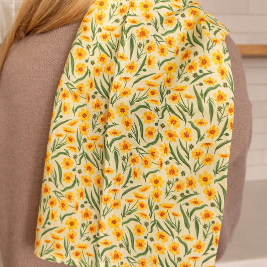 Goldenmane Floral Kitchen Towel