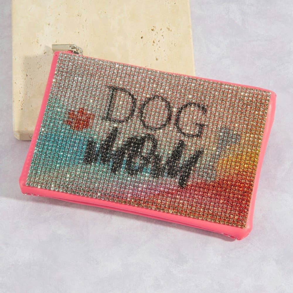 Dog Mom Pave Coin Purse