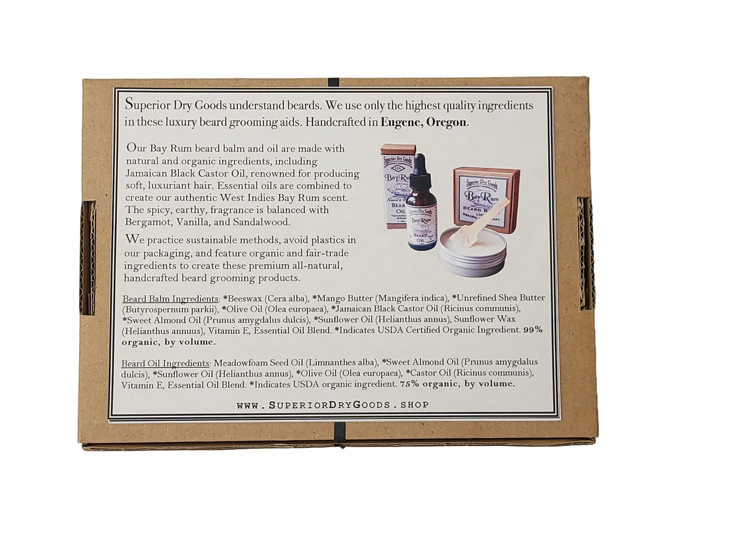 Bay Rum Beard Balm & Oil Gift Set | Handcrafted | Natural