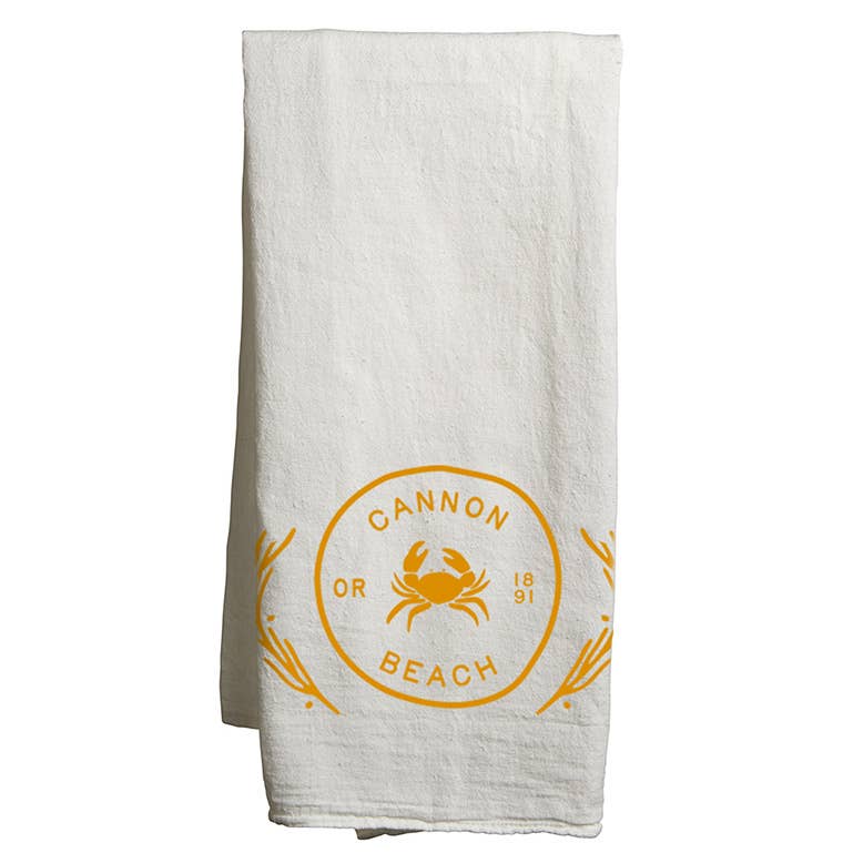 Custom COASTAL Flour Sack Tea Towels - White