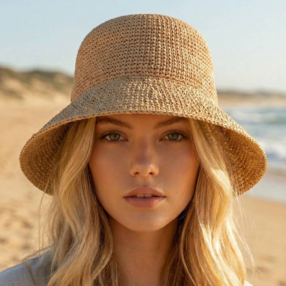 Braided Raffia Bucket Hat