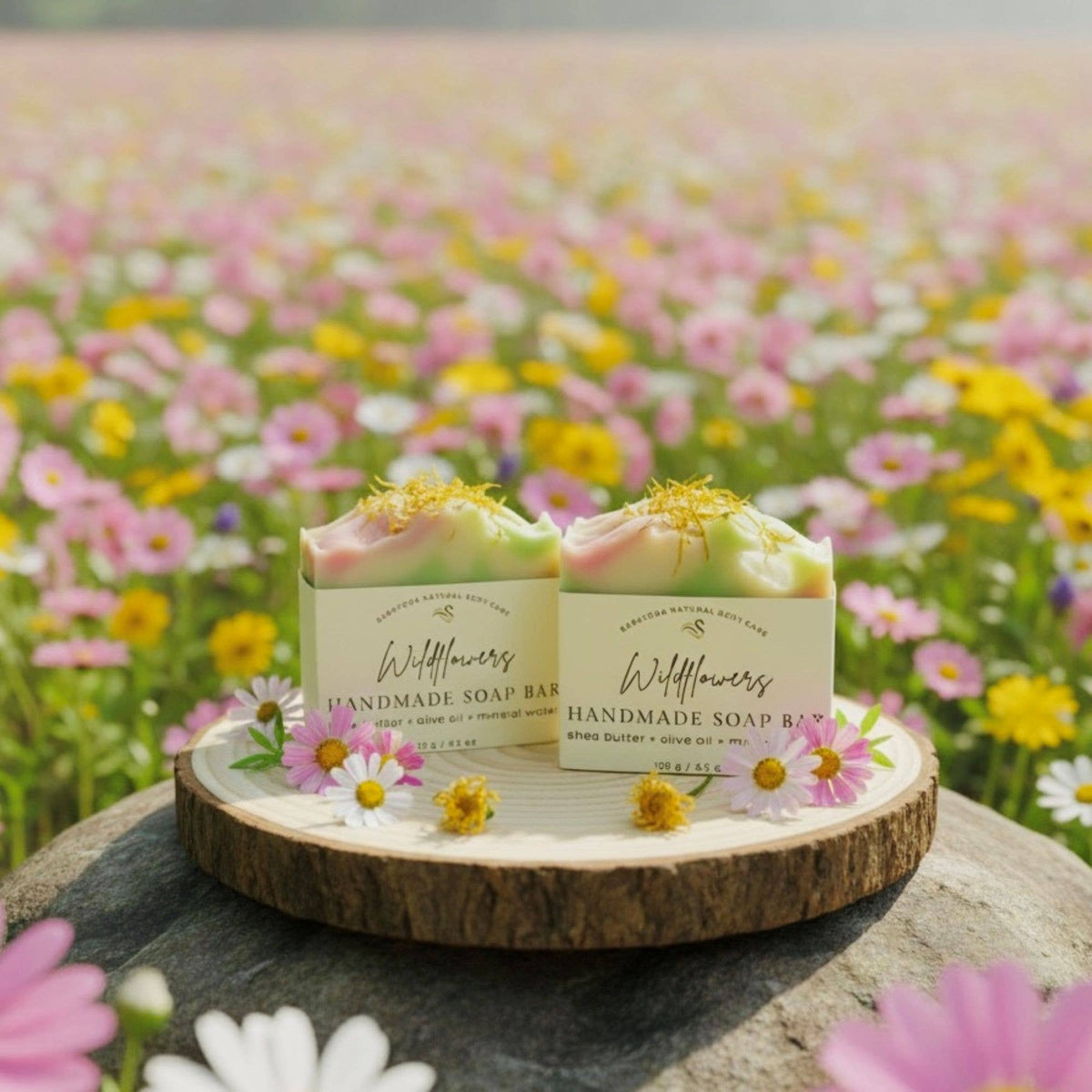 Wildflowers Handmade Soap Bar VEGAN COLD PROCESS