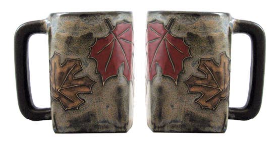 Mara Stoneware Autumn Leaves Square Mug