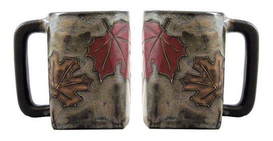 Mara Stoneware Autumn Leaves Square Mug