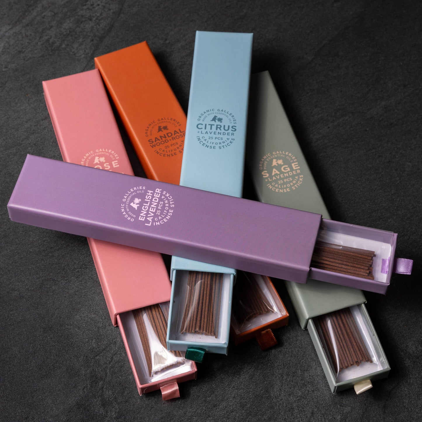 Sandalwood + Rose Aromatherapy Incense Sticks – 25 Pcs Boxed
