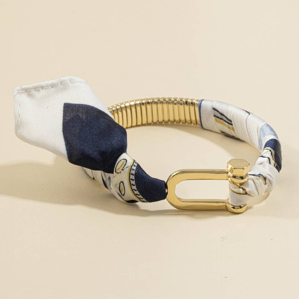 Scarf Wrapped Tube Bangle Bracelet