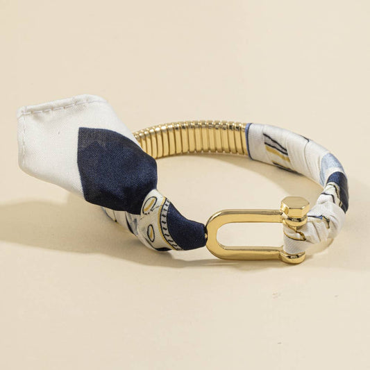 Scarf Wrapped Tube Bangle Bracelet