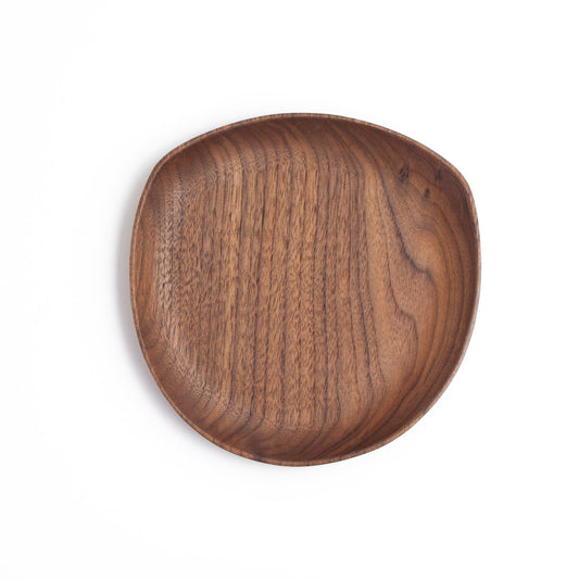Medium Walnut Pebble Tray - Wood Serving Tray