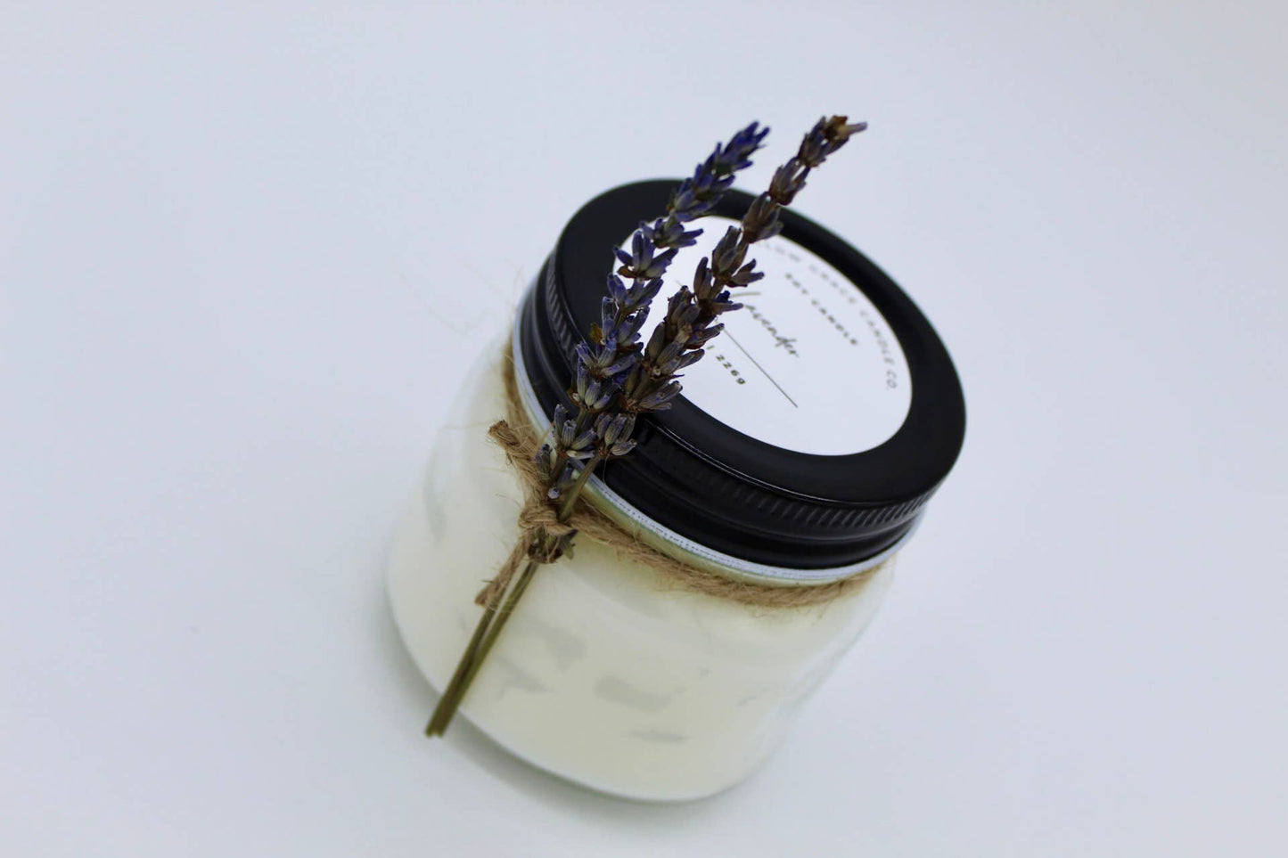 8 oz Mason Jar Candle: Dried Eucalyptus / Fresh Linen