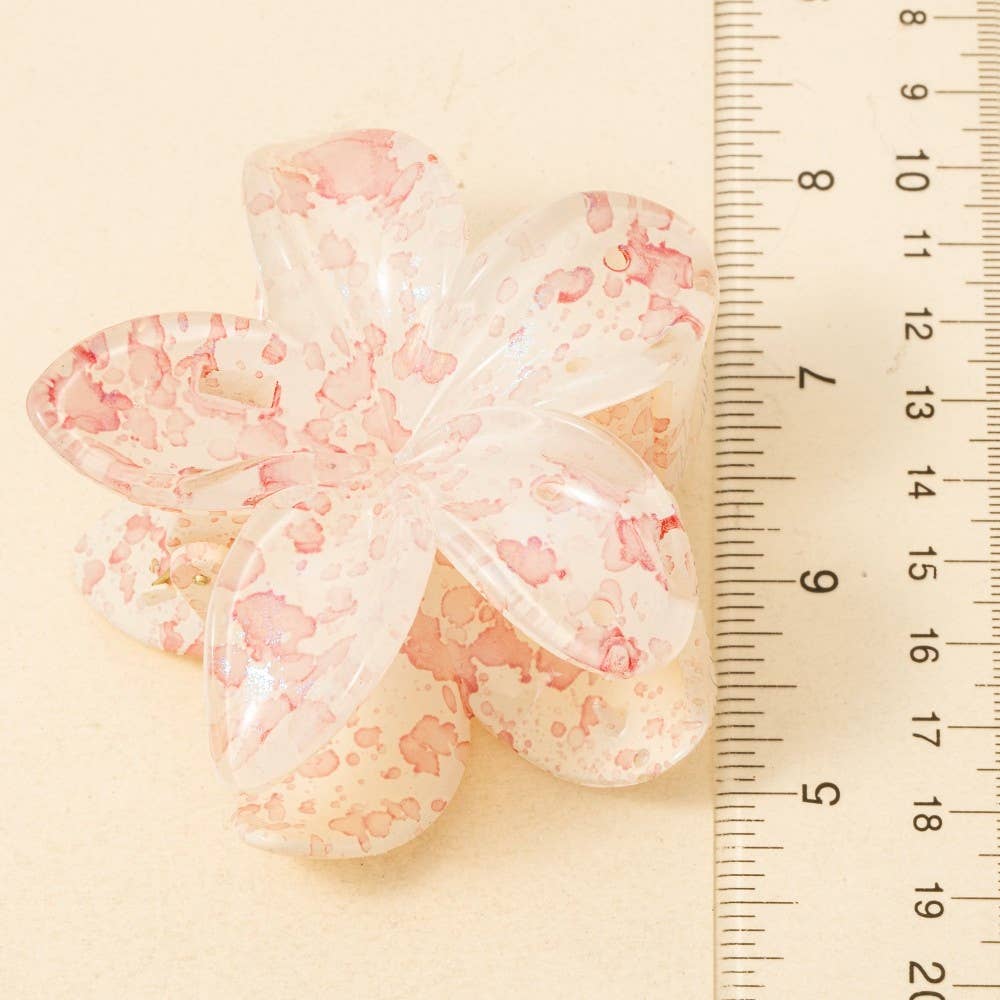 Large Paint Splatter Flower Hair Claw Clip