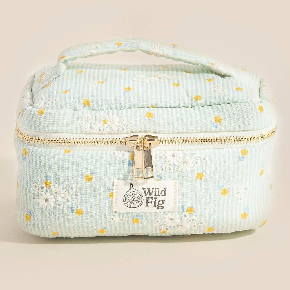 Flower Print Makeup Case Cosmetic Bag