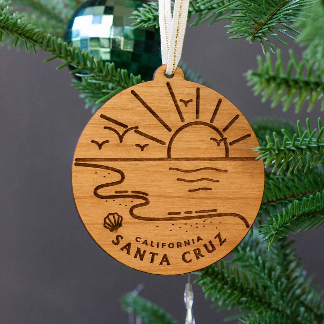 Beach Destination Wood Ornament