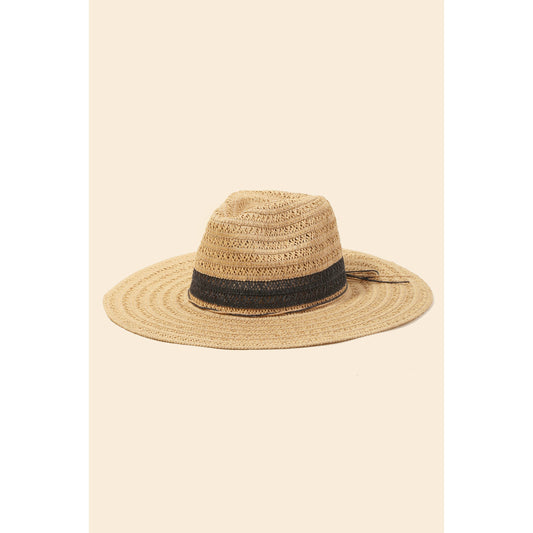 Straw Braided Ribbon Strap Sun Hat