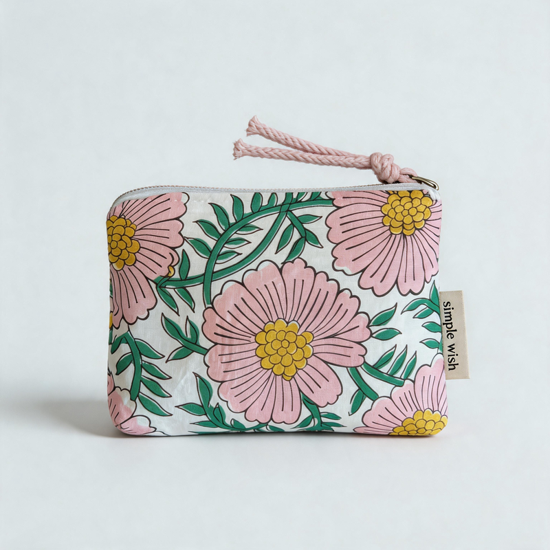 Bohemian Floral Printed Makeup Bag