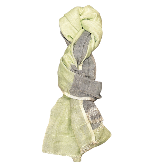 Pure Linen with Feather Fringe Lightweight Scarf for Women