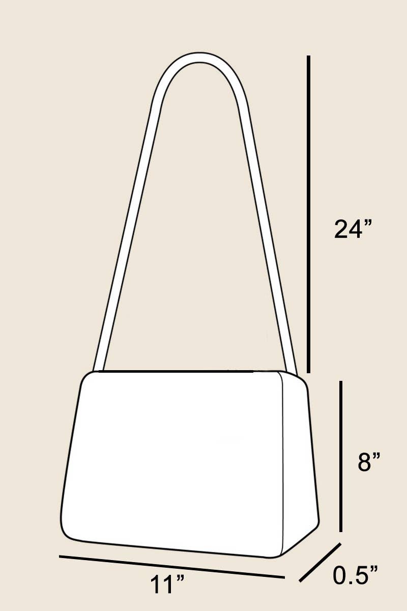 Stitched Straw Envelope Crossbody Bag