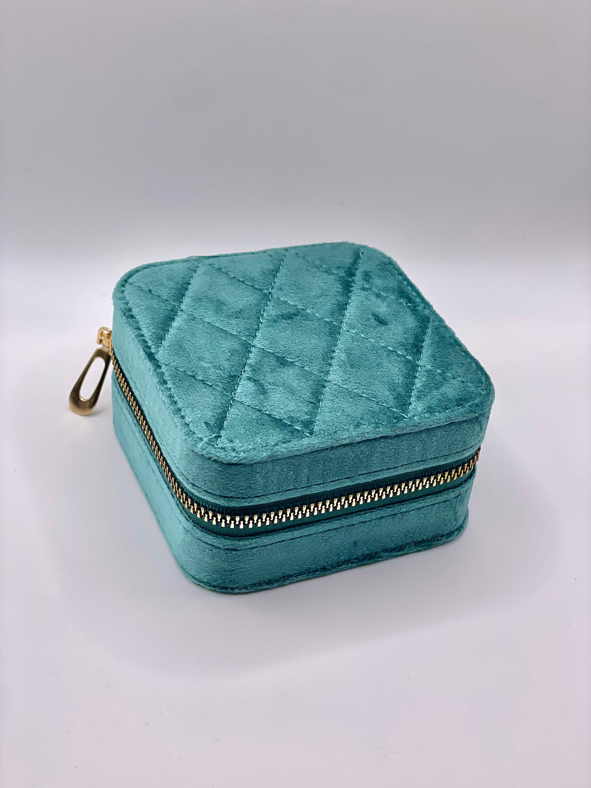 Square Jewelry Case Quilted Velvet | Color Variety
