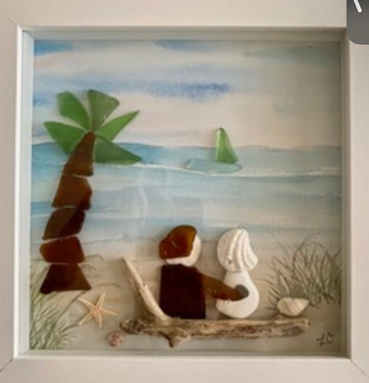 Sea Glass Framed Art Large - Assorted