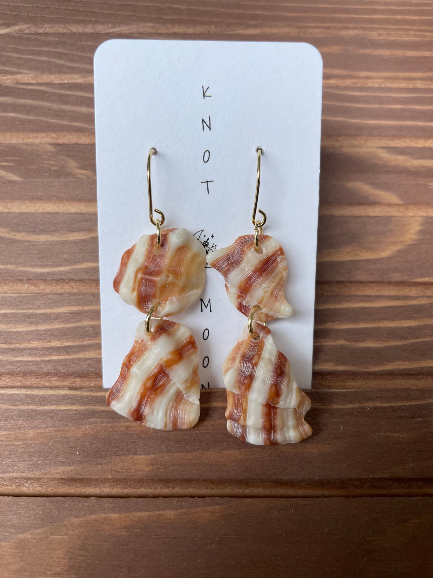 Tiered Shell Earrings - Handmade