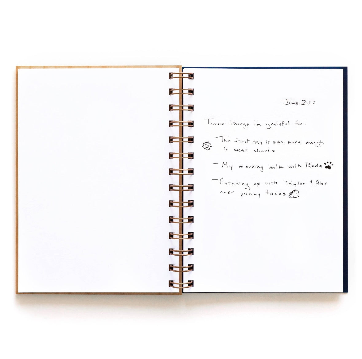 Pismo Beach Vintage Floral Wood Journal