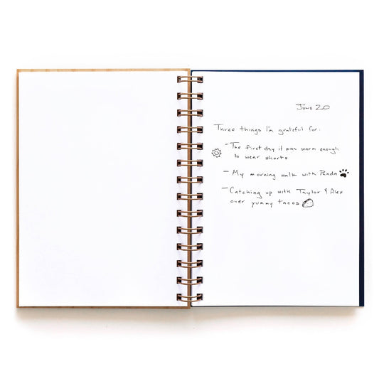 Pismo Beach Vintage Floral Wood Journal