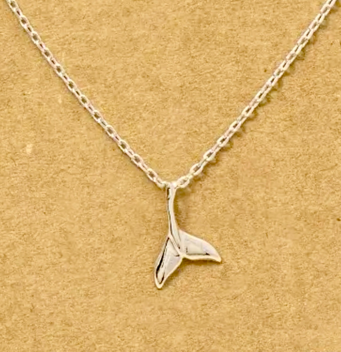 Silver Whale Tail Necklace