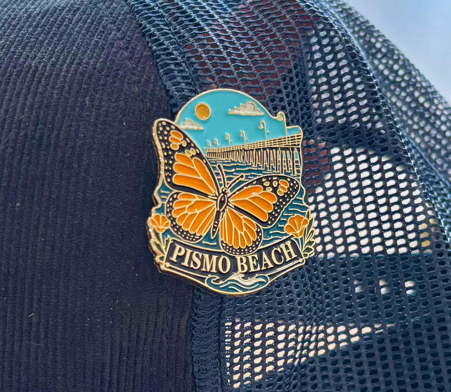 Pismo Pier Monarch Enamel Pin