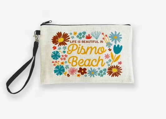 Pismo Beach Floral Zip Pouch