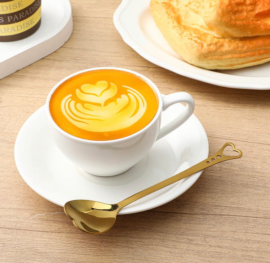 Gold Heart Handle Teaspoon