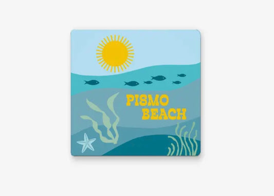 Pismo Beach Metal Magnet - Ocean View