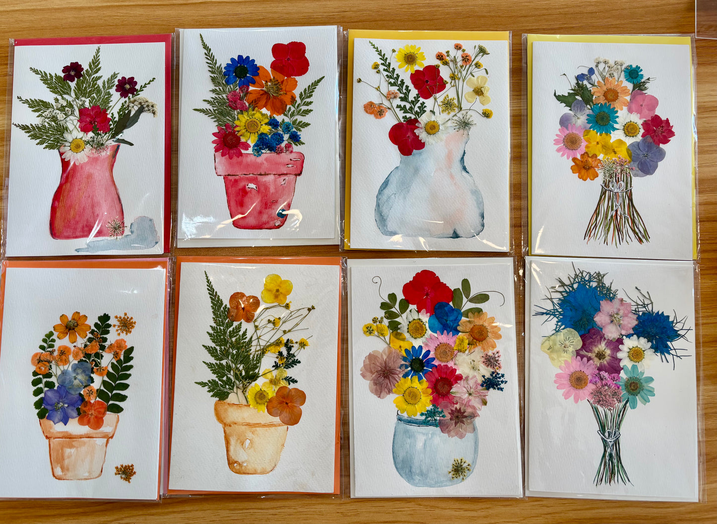 Pressed Flower Cards - Handmade