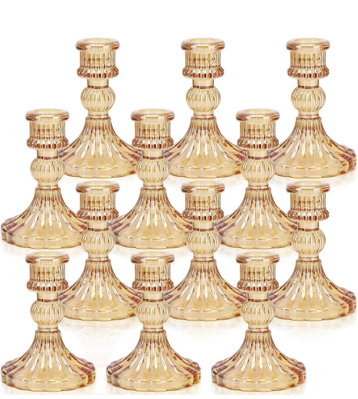 Vintage Champagne Glass Taper Candle Holder