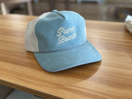 Pismo Beach Embroidered Hat Corduroy