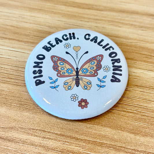 Pismo Boho Butterfly Button Magnet