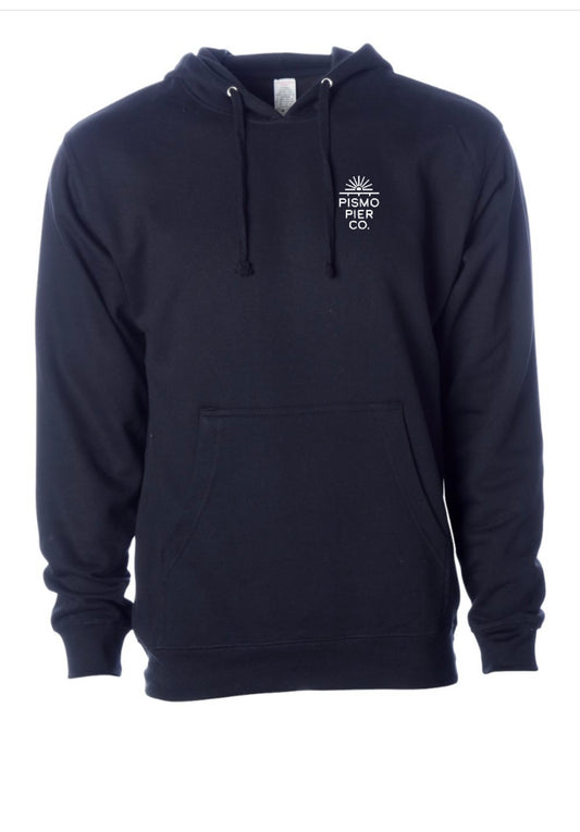 Pismo Pier Co. Midweight Hoodie – Navy Coastal California Fleece Sweatshirt