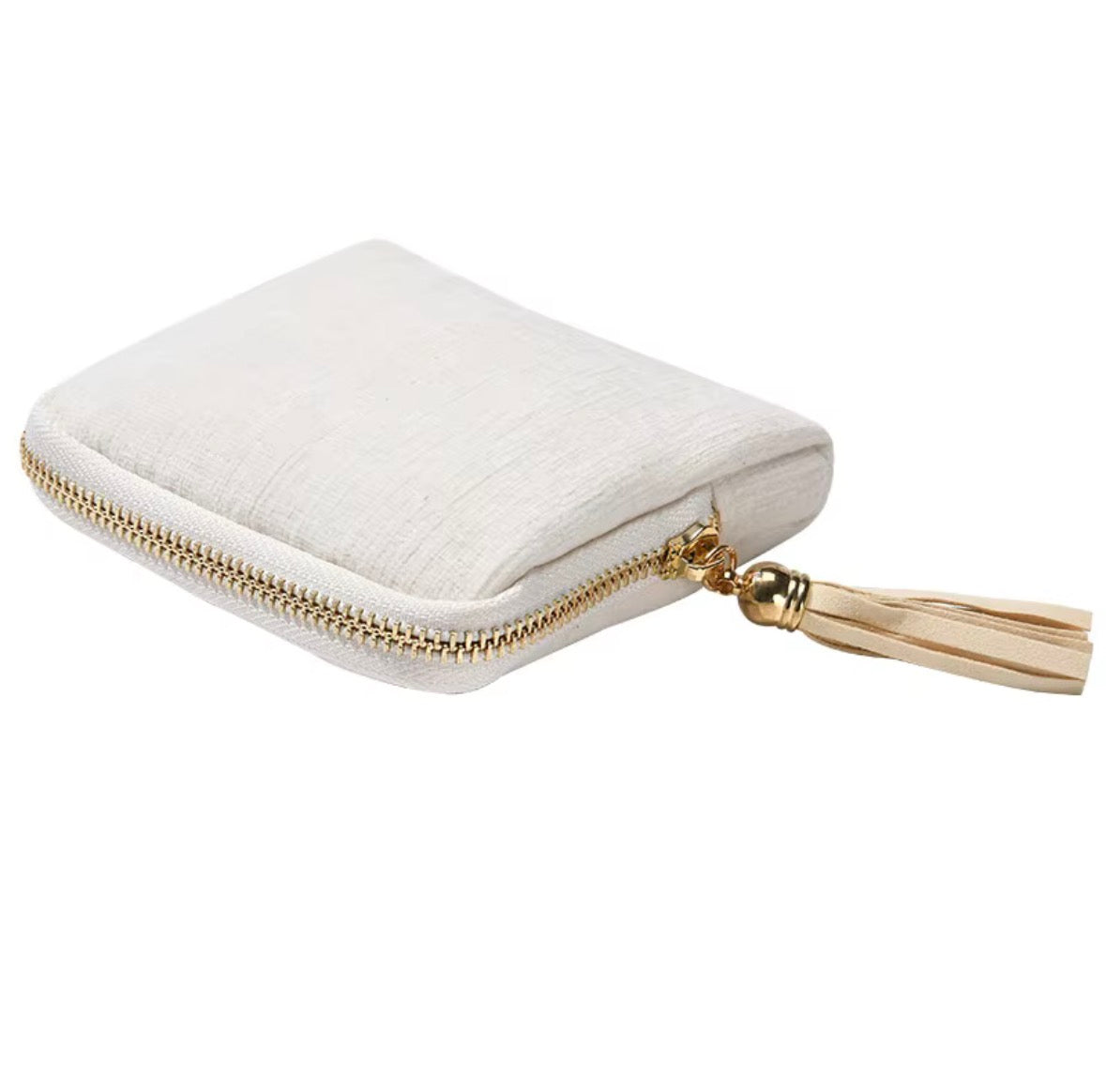 Velvet Travel Jewelry Organizer with Zipper and Tassel
