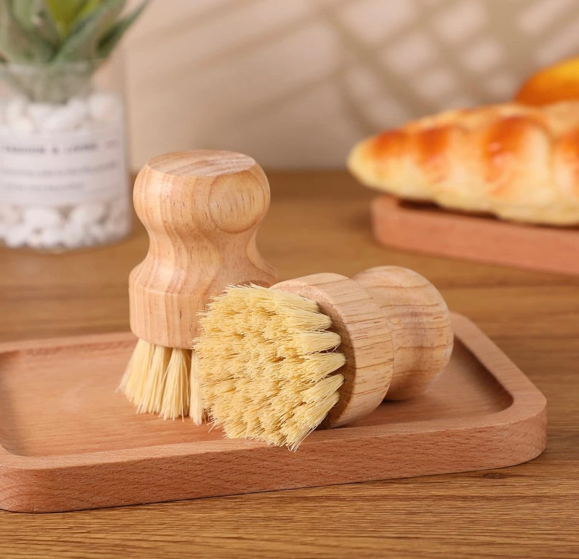 Bamboo Wood Scrub Brush
