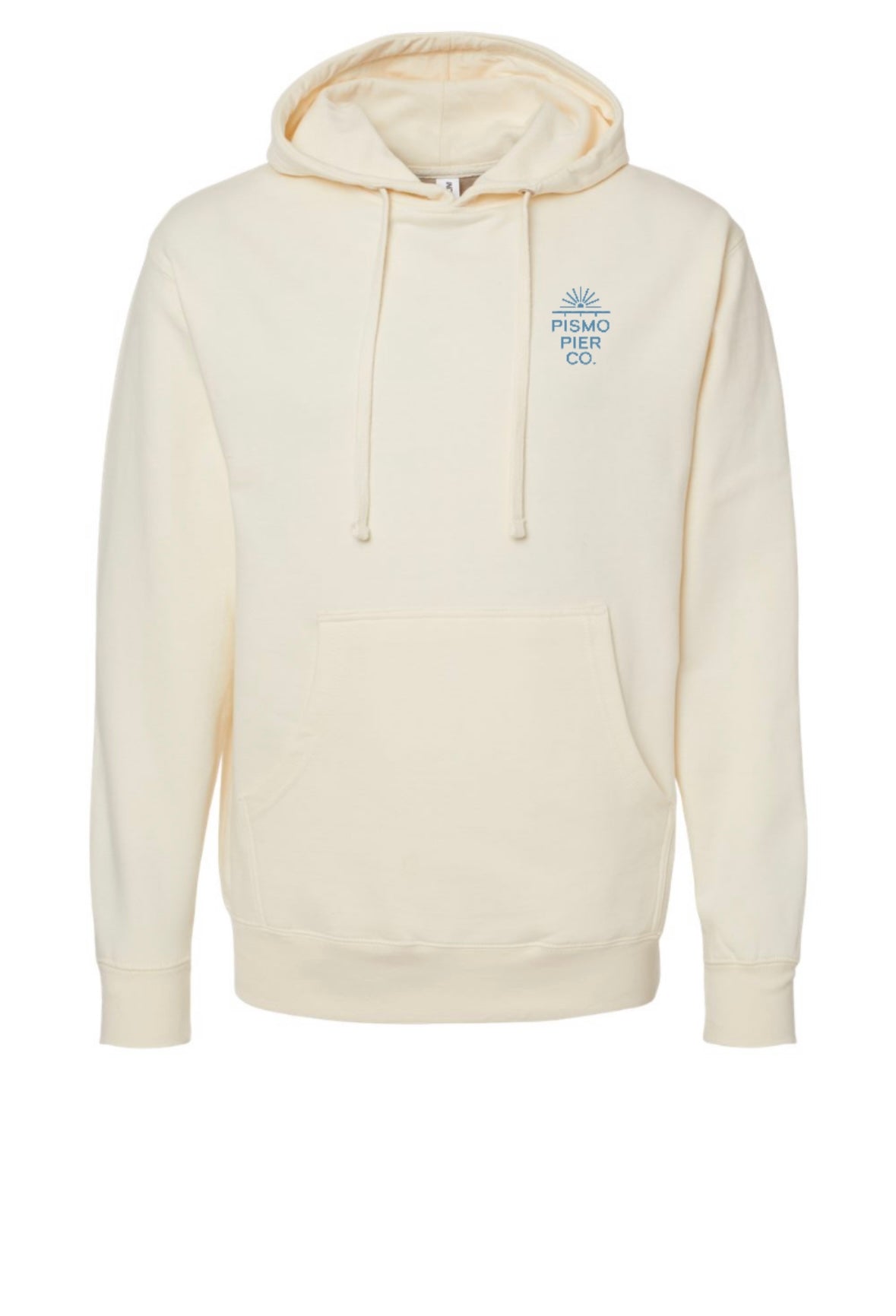Pismo Pier Co. Midweight Hoodie – Bone/Cream Coastal California Fleece Sweatshirt
